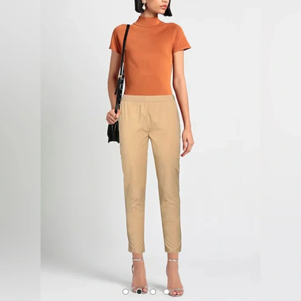 Twinset Milano Kakhi Casual Trousers Pants NWT Size 42, USA 6